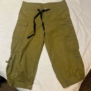 Nike Olive Green Cargo Capri Pants